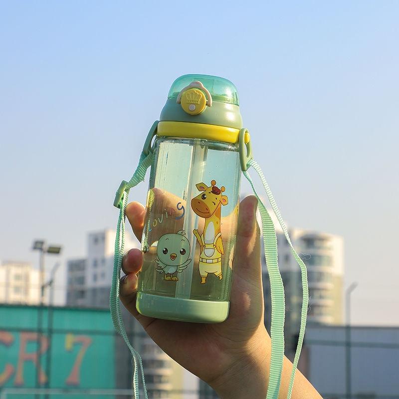 Bình đựng nước trẻ em 450ml Hokori chống tràn có ống hút cho bé đi học đi chơi hàng Cao cấp việt nhật - HÀNG VIỆT NAM