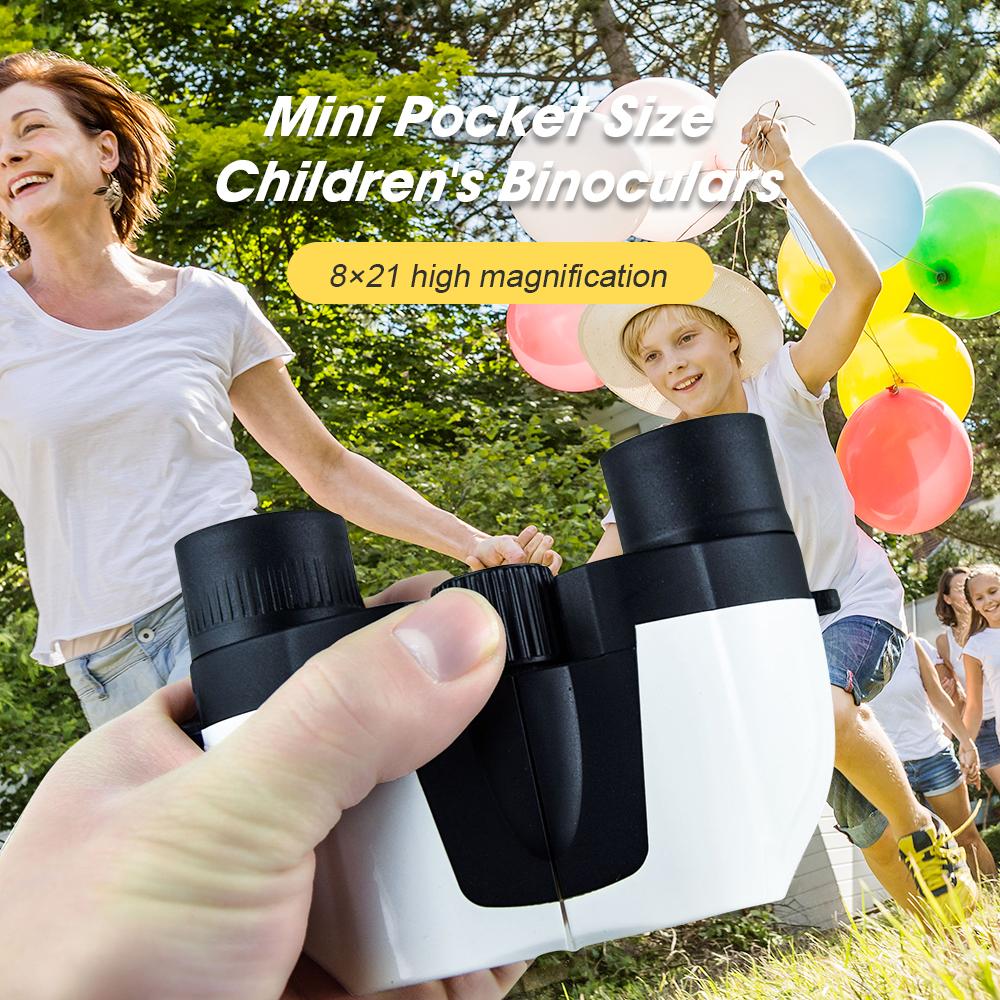 Mini Pocket Size Children's Binoculars 8×21 High Magnification High Definition Binocular Telescope Portable for