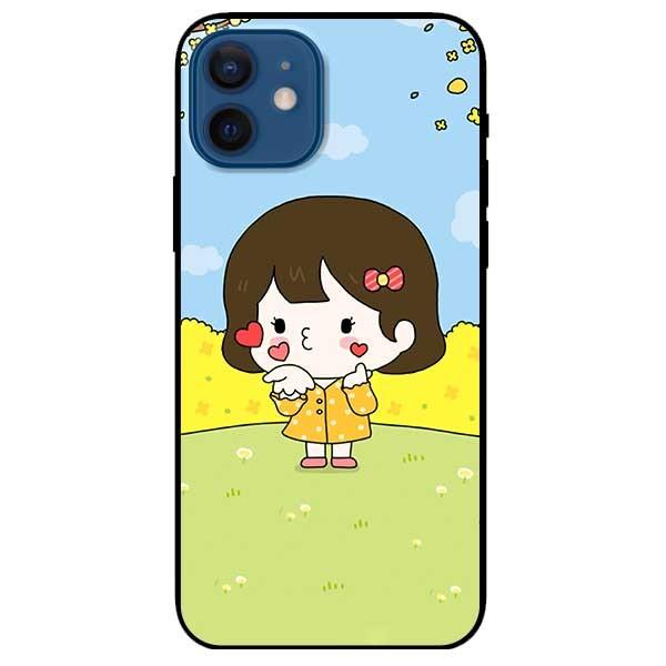 Ốp lưng dành cho Iphone 12 Mini - 12 / 12 Pro - 12 Pro Max mẫu Cô Bé Áo Vàng
