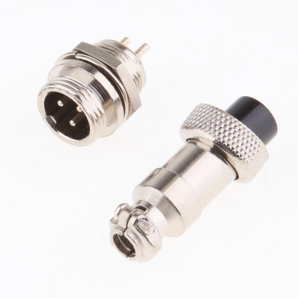 GX12 3Pin Waterproof Plug Socket Metal Aviation Wire Connector