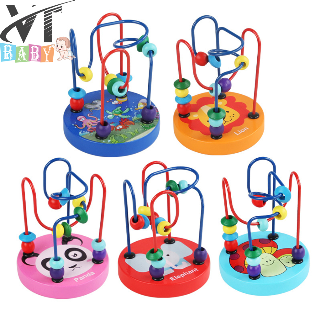 Bộ Luồn Hạt Bằng Gỗ Cao Cấp Cho Bé