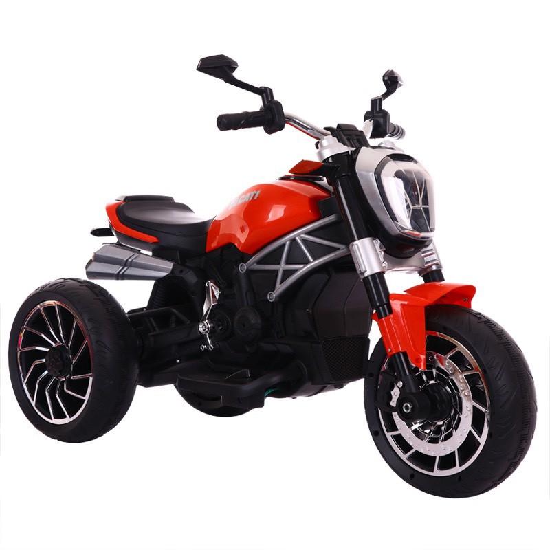 Xe máy điện moto 3 bánh DUCATI MONSTER 1600 cho bé đạp ga bảo hành 6 tháng (Xanh-Đỏ-Trắng)