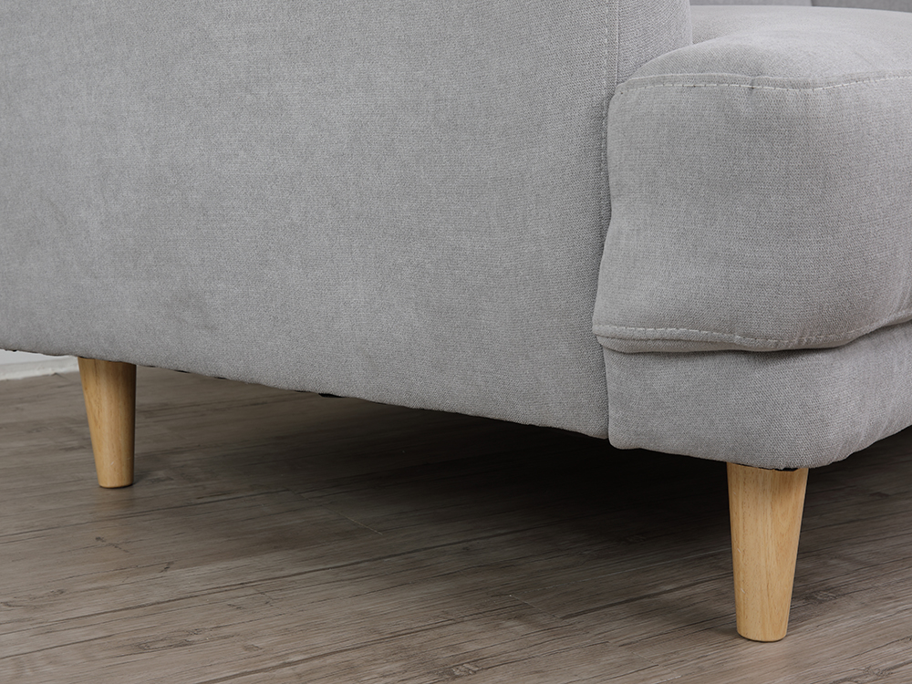 Ghế sofa đôi WILEY khung gỗ chắc chắn, đệm bọc vải cao cấp xám nhạt | Index Living Mall - Phân phối độc quyền tại Việt Nam