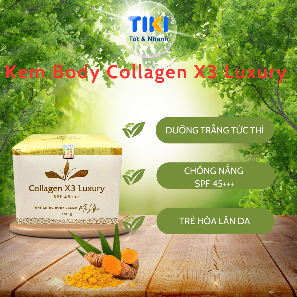 Combo Kem Body + Kem Kích Trắng + Tắm Trắng Collagen X3 Kem Dưỡng Ẩm Dưỡng Trắng Da Toàn Thân Đông Anh Chính Hãng