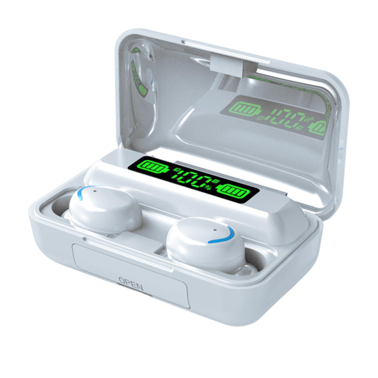 Bluetooth 5.0 Wireless LED Earbuds with Wireless Charging Case Waterproof TWS Stereo Headphones in Ear Built in Mic Headset