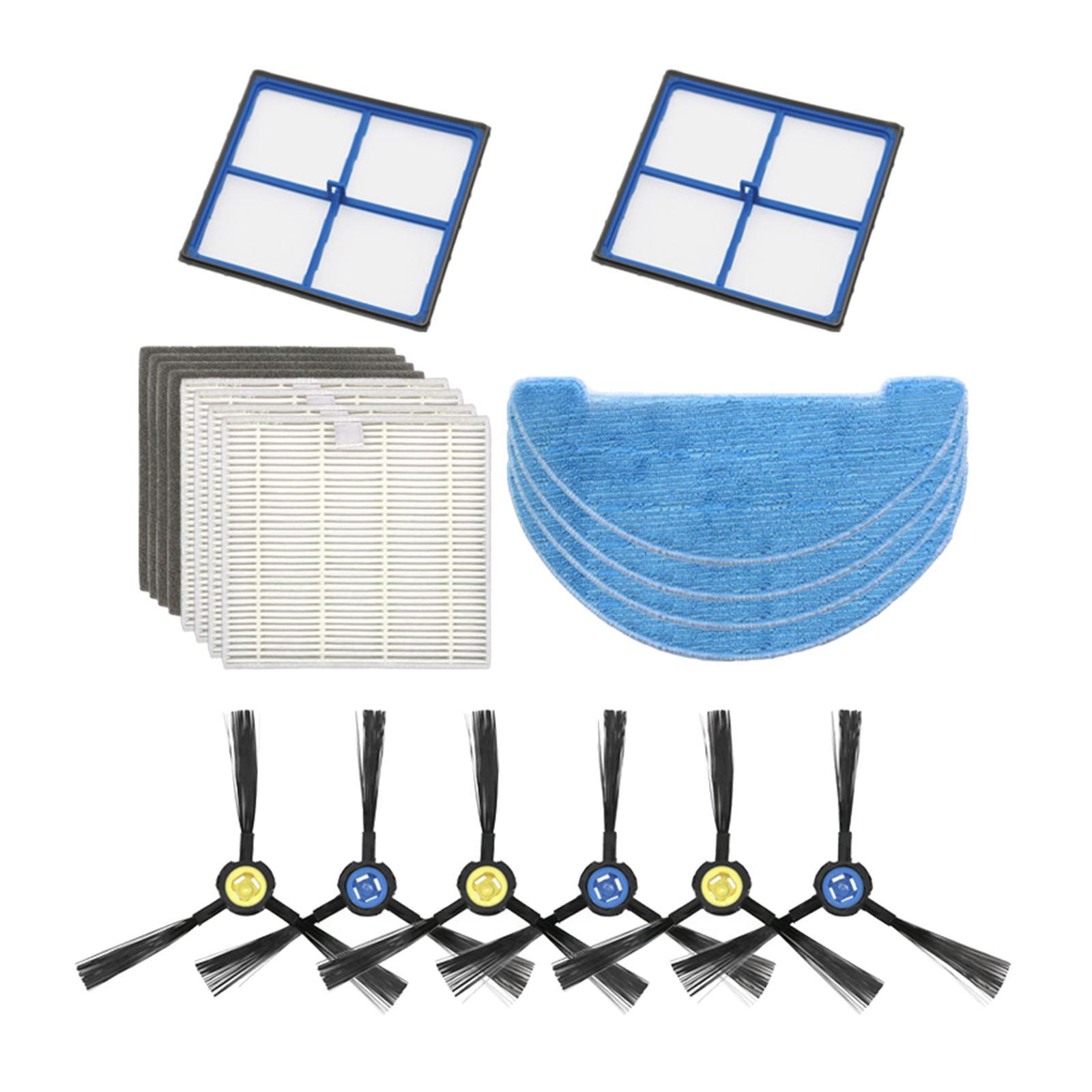 16 Pieces Mop Cloth Side Brushes Filter Attachment for Ilife V8S Accessories