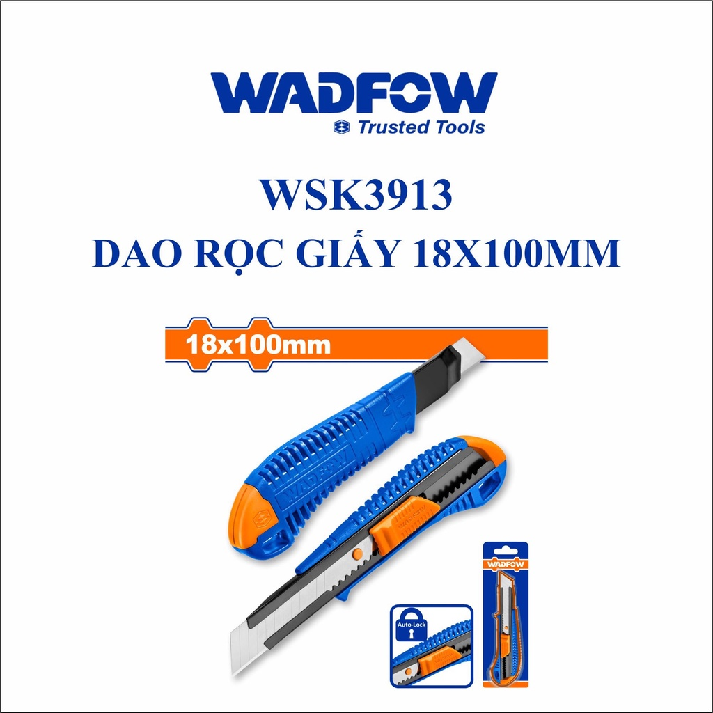 DAO RỌC GIẤY 18X100MM WSK3913 WADFOW - HÀNG CHÍNH HÃNG