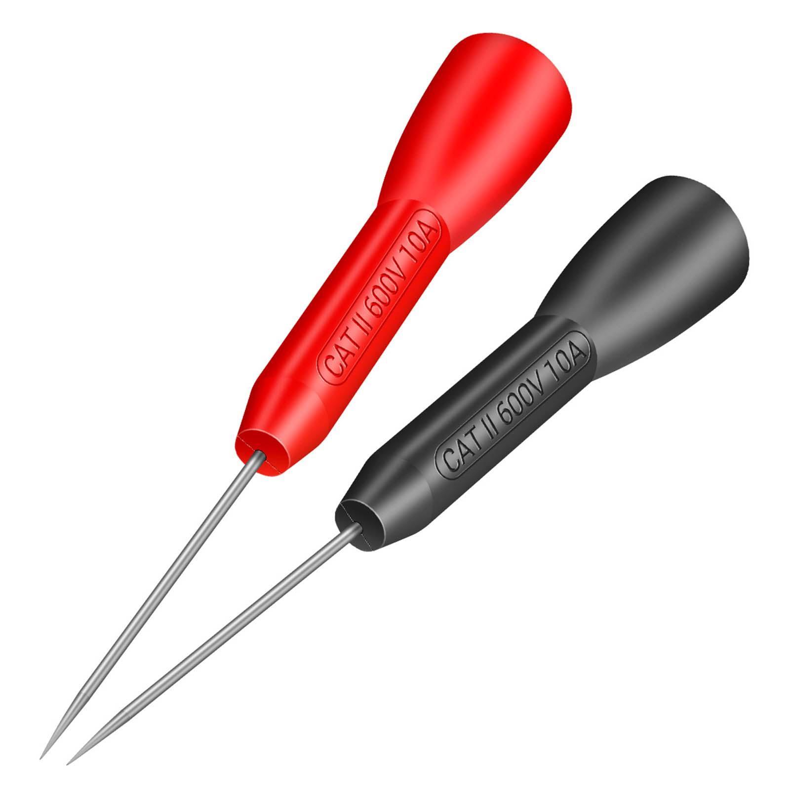 Back Probes Needle Pin Probe Multimeter Probes Test Leads 600V/10A for 2mm Test Leads
