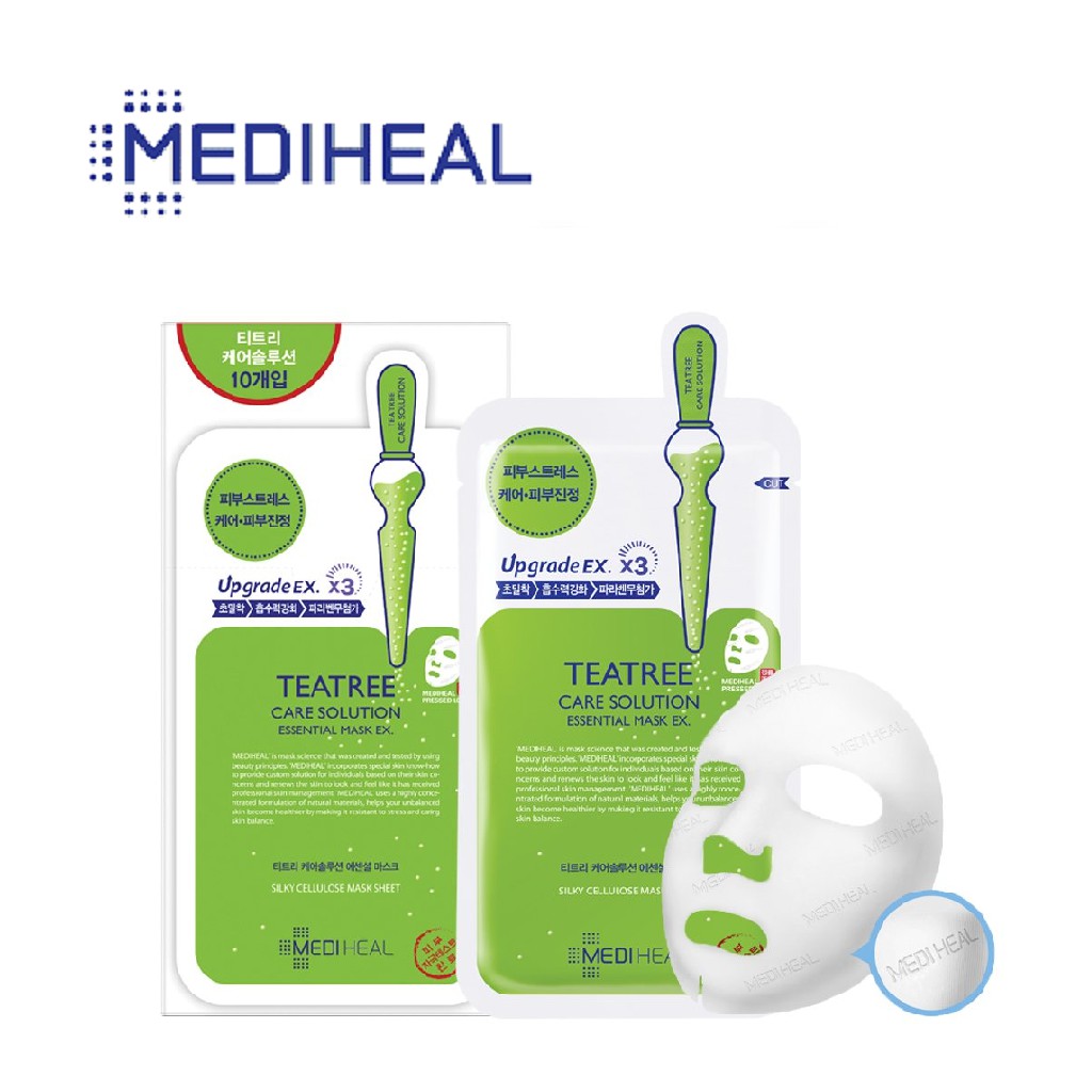 Mặt Nạ Tinh Chất Tràm Trà Ngăn Ngừa Mụn Mediheal Tea tree Care Solution Essential Mask Ex 24ml