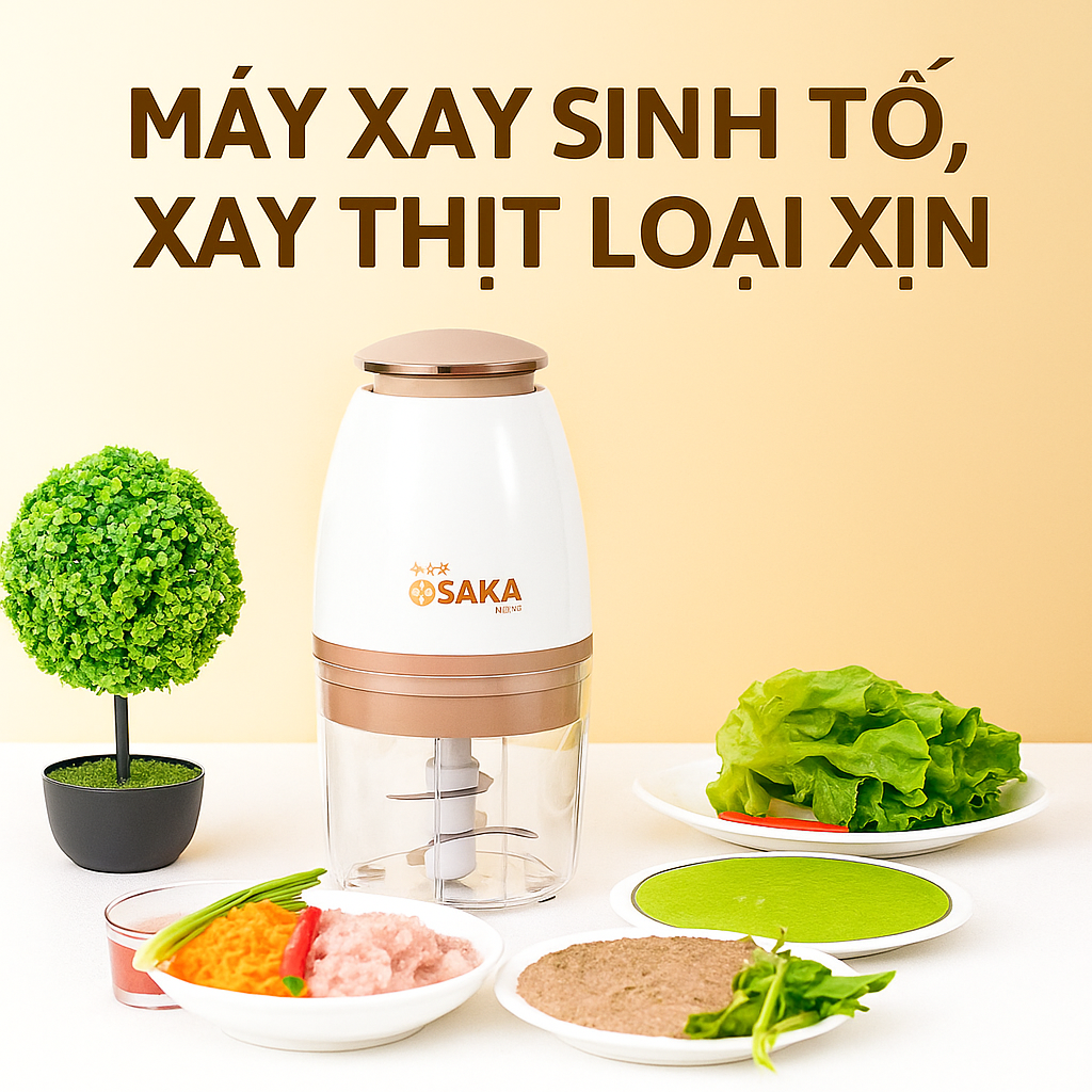 Máy Xaiy Sinh Tố Saka Nhật Bản – Xay Được Thịt, Cua, Cá, Đá Viên Siêu Mạnh, đèn trang trí
