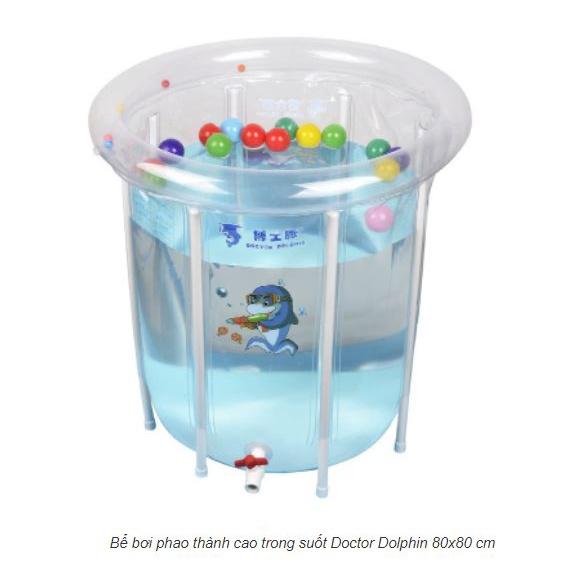 BỂ BƠI SPA ĐỨNG THÀNH CAO CHO BÉ DOCTOR DOLPHIN 80x80 (TẶNG PHAO CỔ)