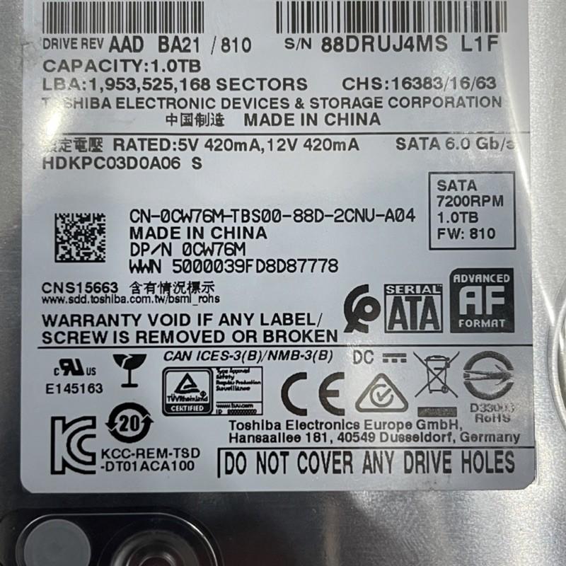 Ổ Cứng HDD Toshiba 1TB (1000Gb) 3.5 inch SATA 3 7200 Prm dùng cho đầu ghi camera - Hàng chính hãng