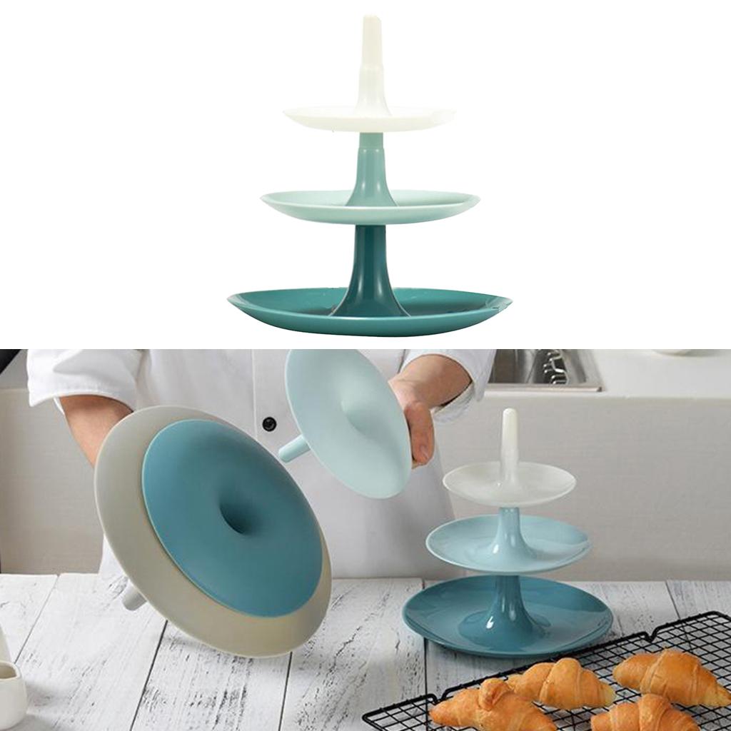 3 Tier Plastic Cake Stand, Dessert Cupcake Holder, Wedding Tea Party Serving Platter