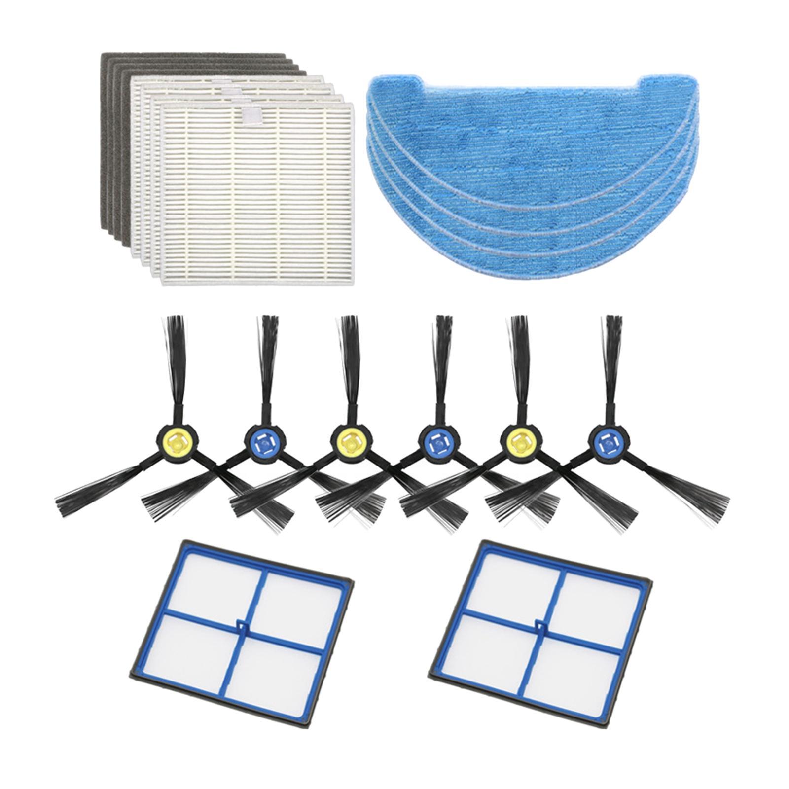 16 Pieces Mop Cloth Side Brushes Filter Attachment for Ilife V8S Accessories