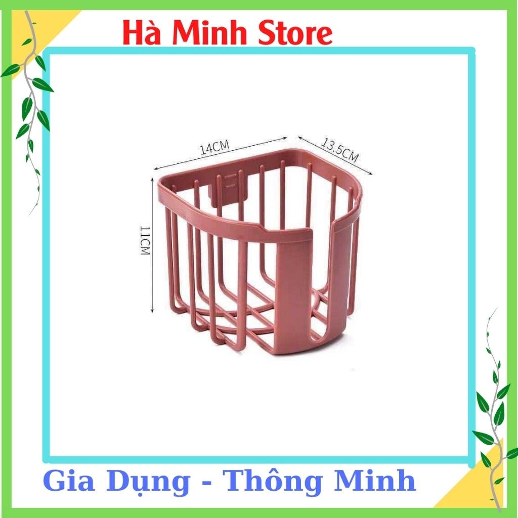 Giỏ Đựng Giấy Vệ Sinh - Giá Để Giấy Vệ Sinh Gắn Tường Tiện Dụng Tặng Kèm Mếng Dán