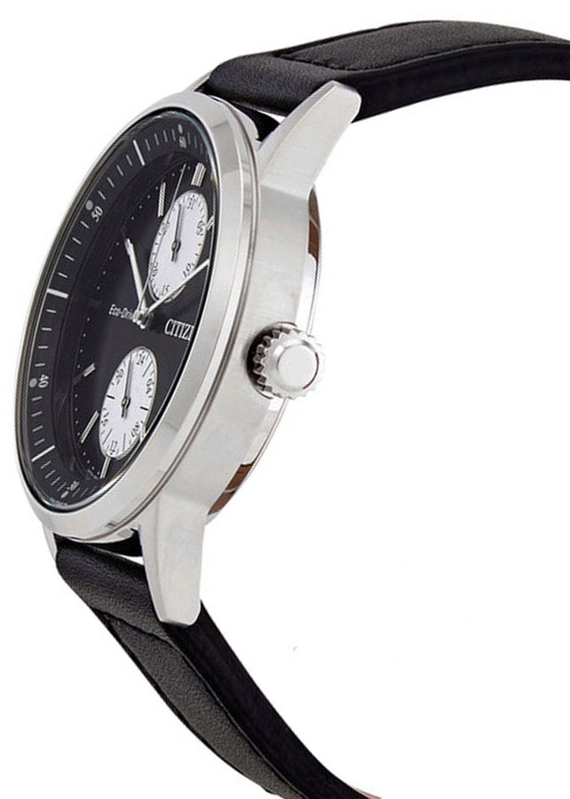 Đồng Hồ Nam Citizen Dây Da BU3020-15E - Mặt Đen