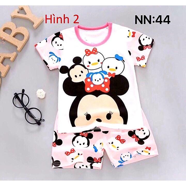 SÉT BỘ THUN BÉ GÁI IN HÌNH NGỘ NGHĨNH