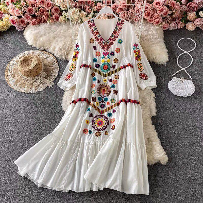 ĐẦM BABYDOLL THÊU THỔ CẨM