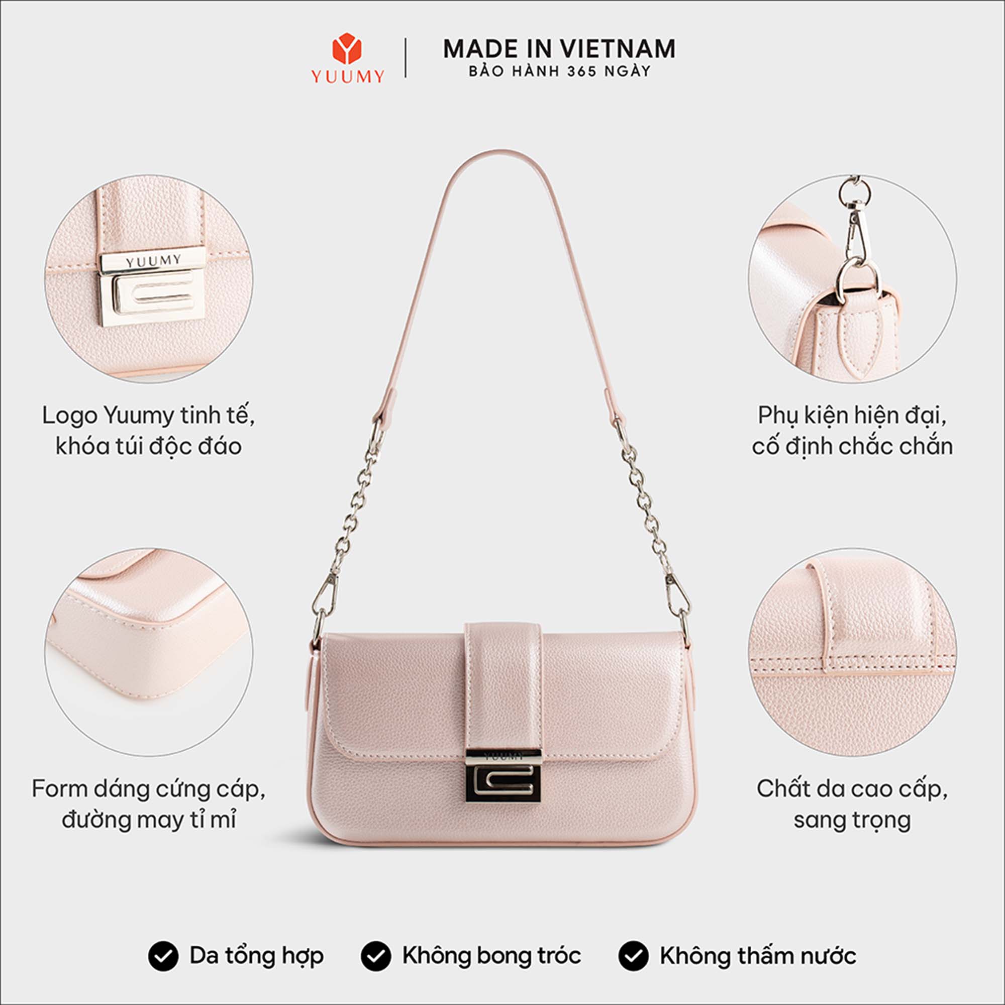 Túi đeo chéo nữ YUUMY YN316 (BST Pink Obsessed)