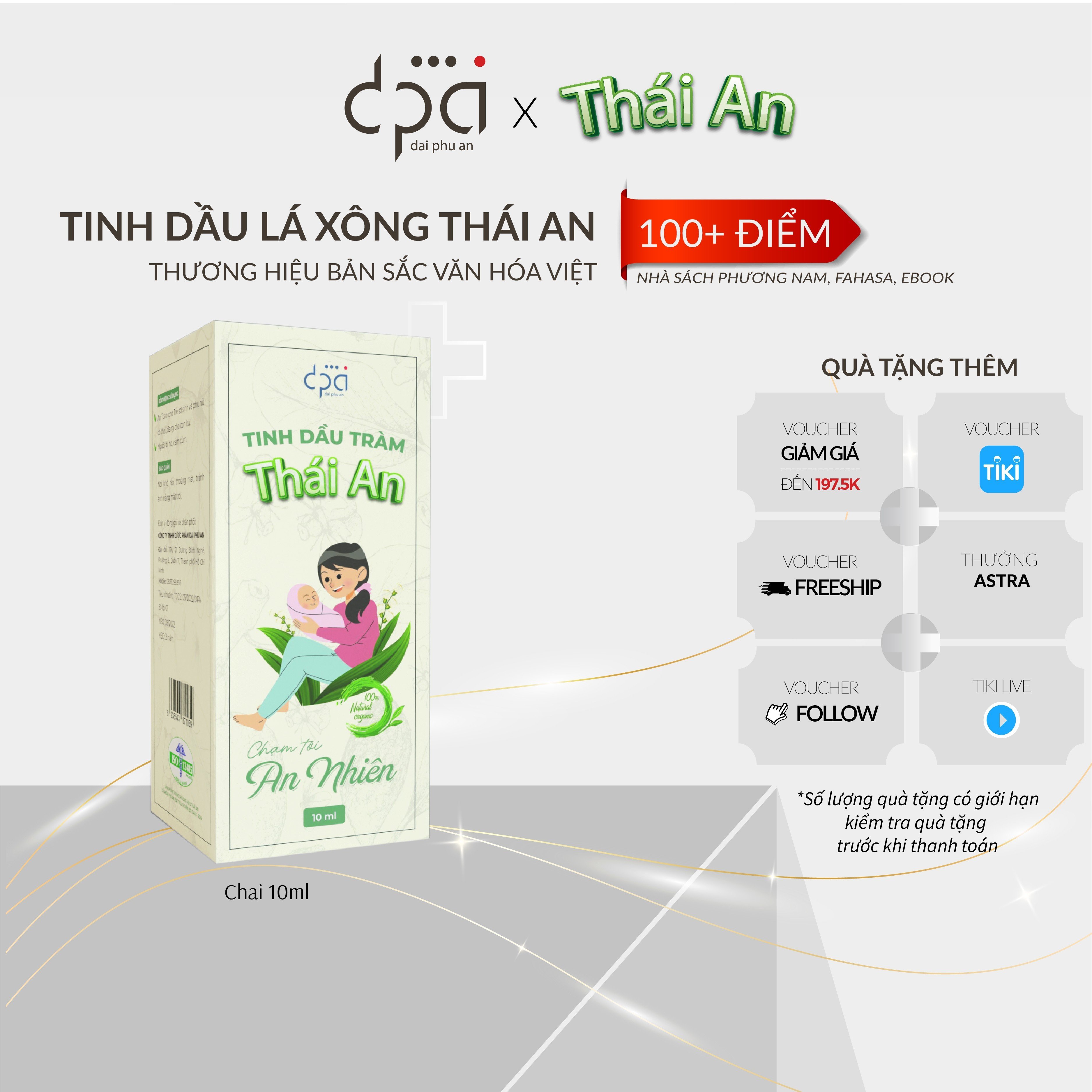 Tinh dầu Tràm Thái An - Đạt kiểm nghiệm TSL, ISO toàn cầu 13485 - Tinh dầu Giữ Ấm, Tránh Ho, Tắm, Massage Thư Giãn