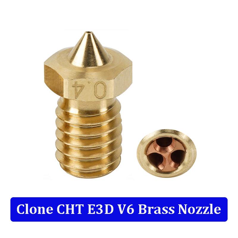 Bản sao Cht Nốt MK8 E3D V6 PTFE Vòi phun mạ cao Cht MK8 Brass Verzzles V6 Các bộ phận máy in 3D Hotend cho Filament 1,75/3 mm