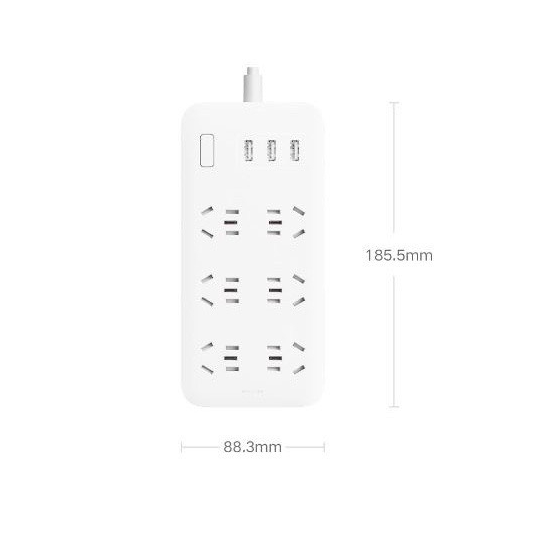 Ổ Cắm Điện Đa Năng Tích Hợp 3 Cổng USB Xiaomi - hàng chính hãng