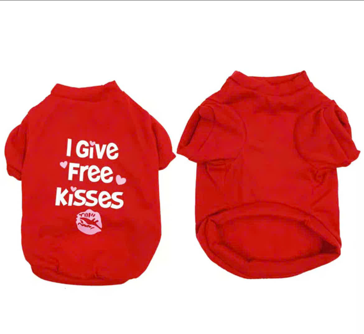 ÁO THUN NỈ KISSES TỪ 0.5-5KG DÀNH CHO THÚ CƯNG CHÓ MÈO