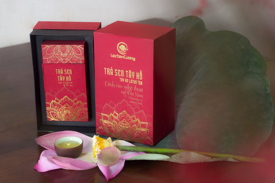 Trà Sen Tây Hồ Lộc Tân Cương (100gr)  - Trà Thái Nguyên Ướp Hoa Sen