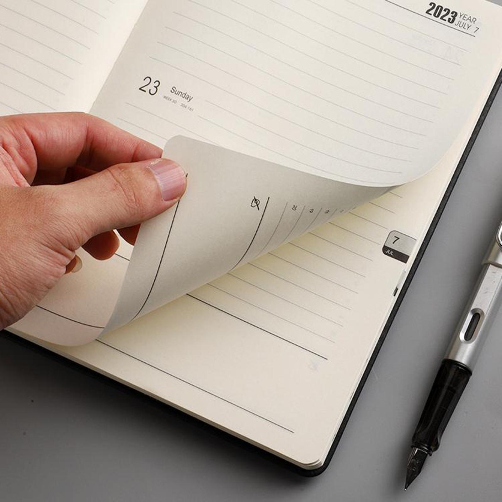 A5 Notebook Planner, Journal 2023 Monthly Weekly Daily Planner Notepads Double Sided Writing Pads for Family Home Supplies New Year Gifts