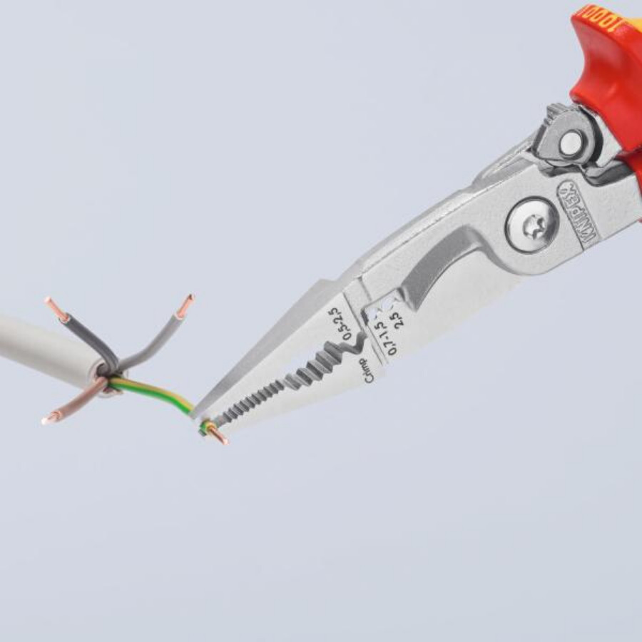 KIỀM LẮP ĐIỆN ĐA NĂNG KNIPEX CÁCH ĐIỆN 1000V DÀI 200 MM 13 86 200