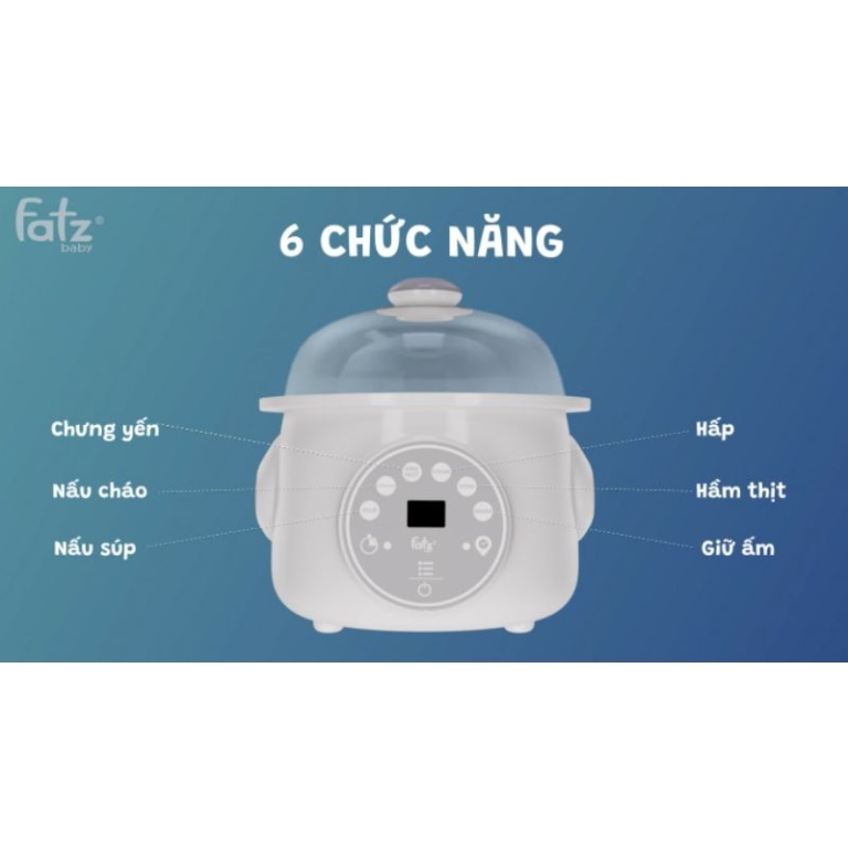 Nồi hầm cách thuỷ 2 tầng 1.0L - STEW 2 - FB9110ZT - Hàng Chính Hãng