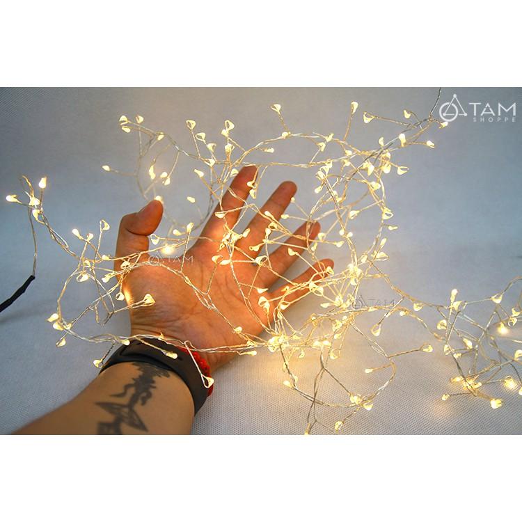 Dây đèn Led đom đóm có nhánh màu vàng ấm điện trực tiếp L-FAIRY-02