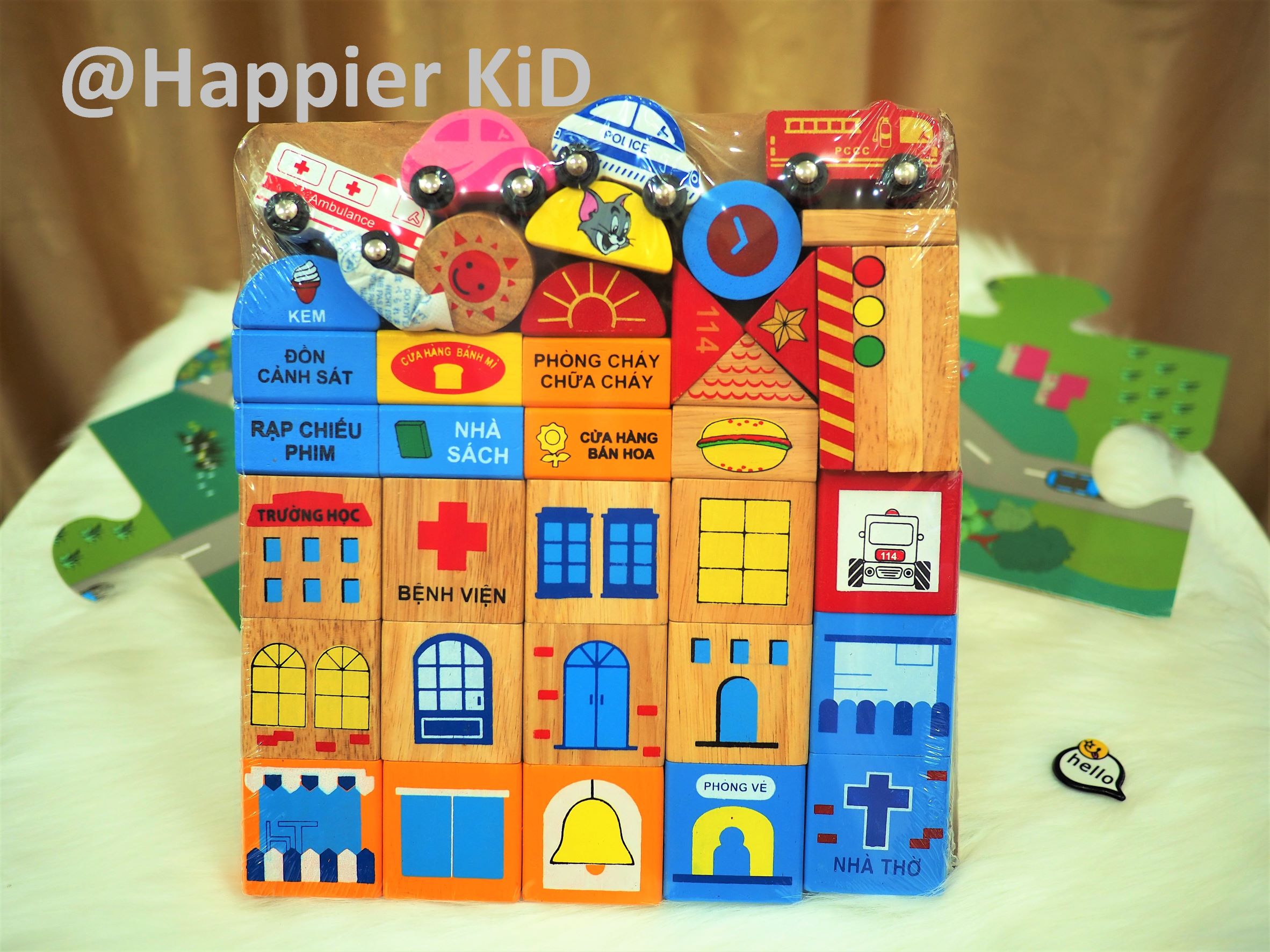 Đồ chơi gỗ Mô hình thành phố Winwintoys - Bé thiết kế thành phố theo cách riêng, phát triển tư duy và kiến thức thực tế