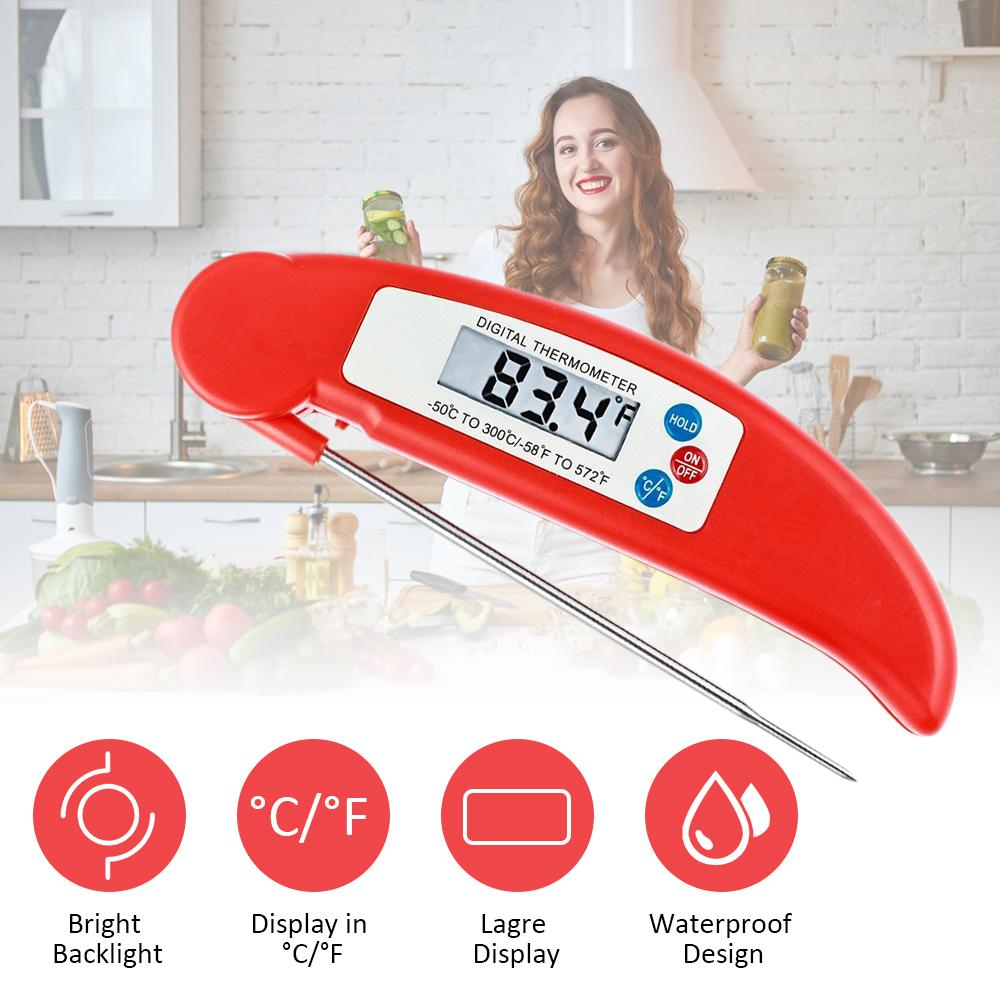 Nhiệt kế đo thức ăn nhà bếp di động Không thấm nước, đầu dò bằng thép không gỉ