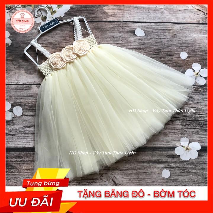 Váy Cho Bé Gái  Đầm Bé Gái Sơ Sinh - Đến 6 Tuổi Hoa Hồng Cuốn