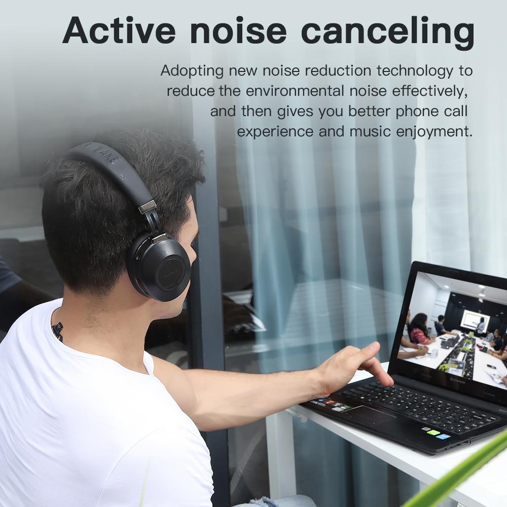 Tai nghe Bluetooth Bluedio H2 tự động giảm tiếng ồn với điều khiển cảm ứng hỗ trợ nhận dạng khuôn mặt Micro SD