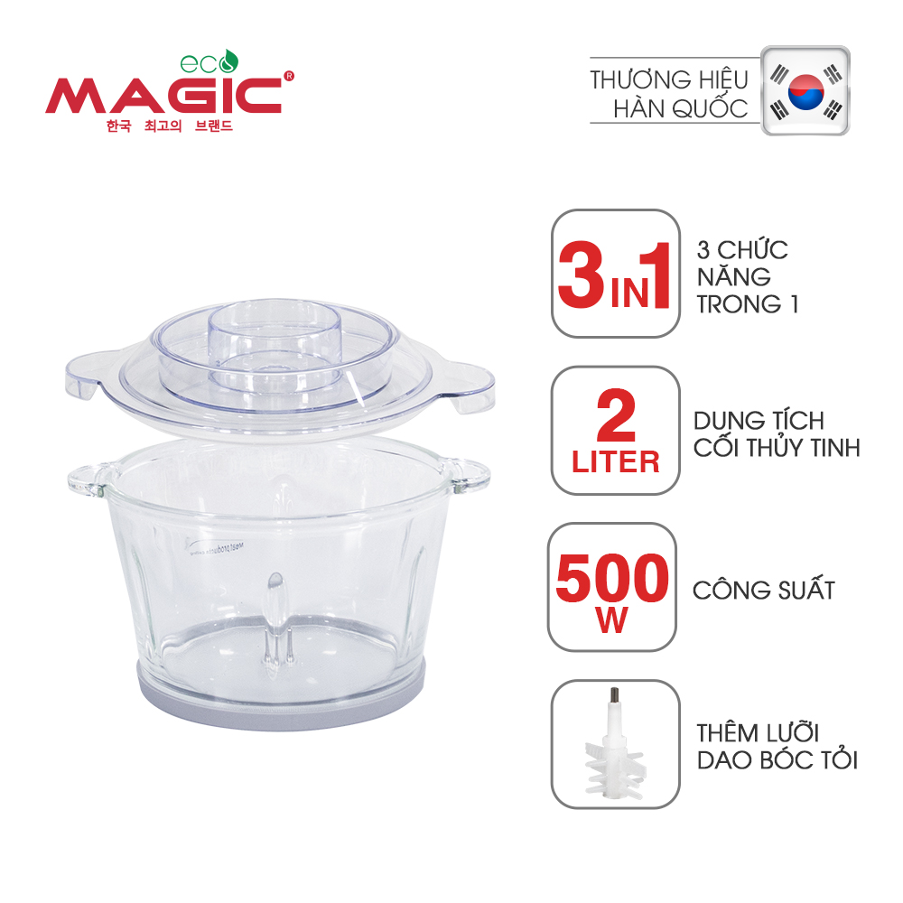 Máy xay thực phẩm đa năng 3in1 Magic Eco AC-17 2L - Hàng chính hãng