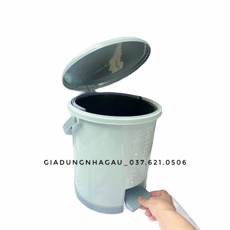 Thùng rác, bật rác đạp chân 5L BETONAMU có quai xách