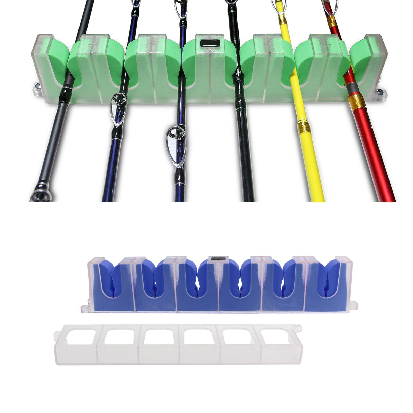 Fishing Rod Rack, Fishing Vertical Horizontal 6 Rod Holder Rack Fishing Pole Support Rod Stand Wall Mount for Fishing Bracket