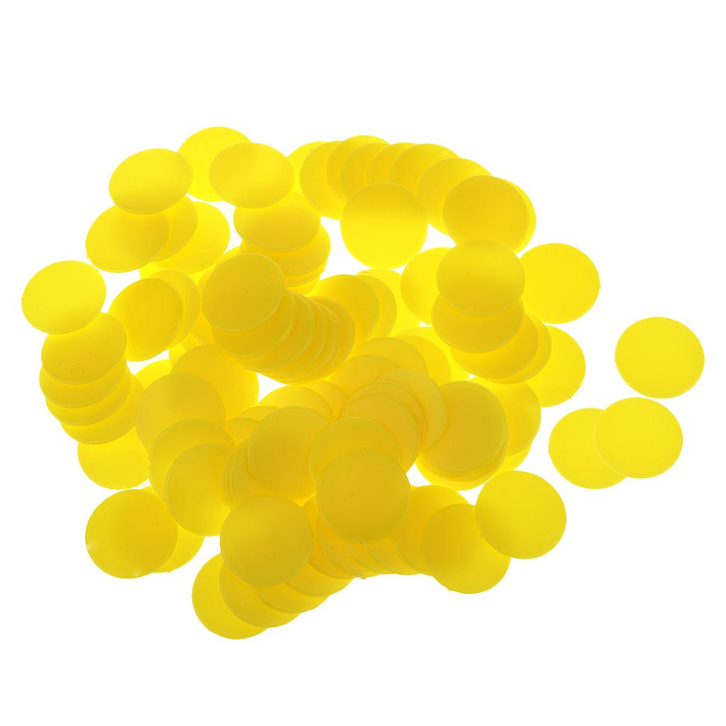 100x Opaque Plastic Board Game Counters Tiddly winks Numeracy
