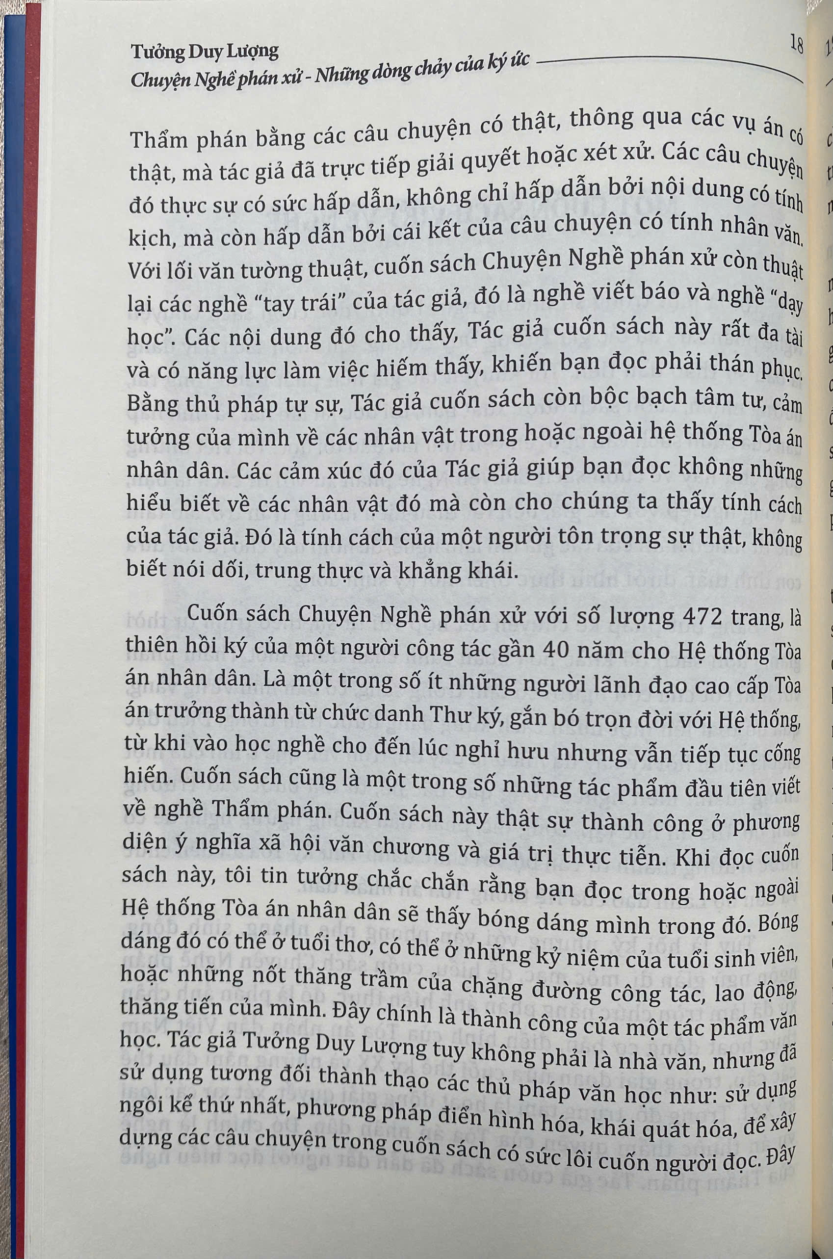 Chuyện Nghề Phán Xử : Những Dòng Chảy Của Ký Ức
