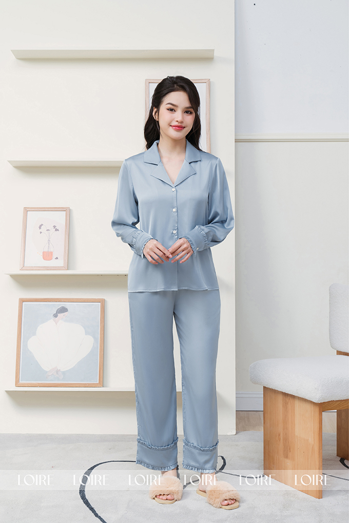 Bộ Pijama Lụa Dài Thanh Lịch Loirechic LPD14