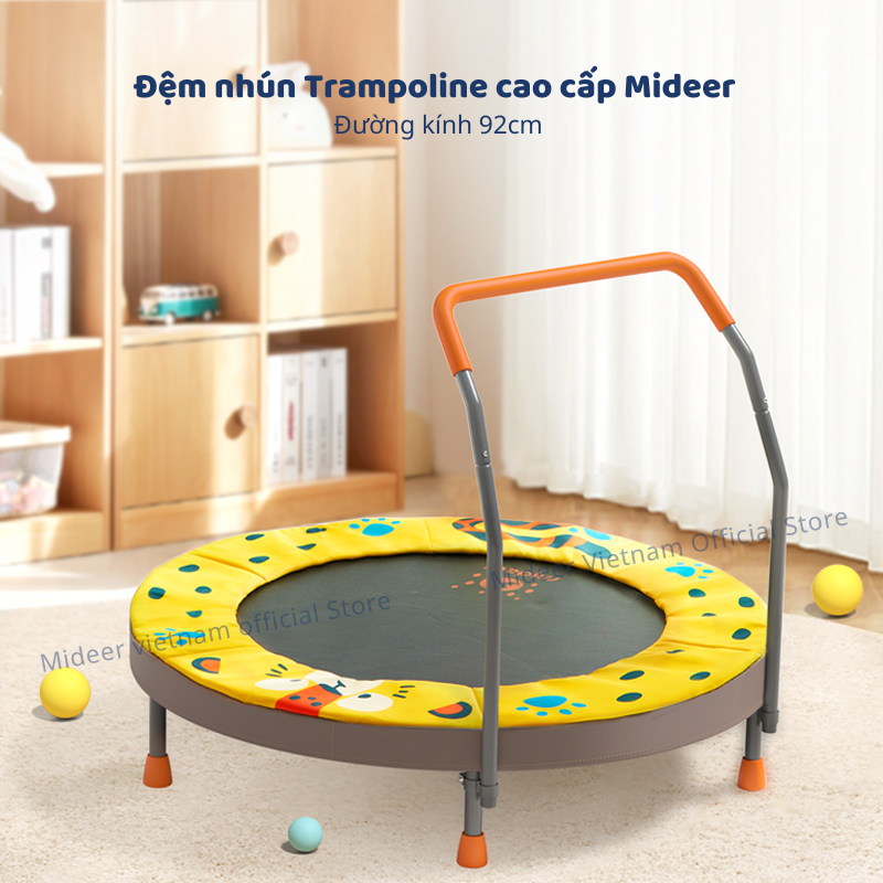 Bạt nhún nhảy gấp gọn Mideer Kids Trampoline cho bé, đồ chơi vận động cho bé 2,3,4,5,6 tuổi