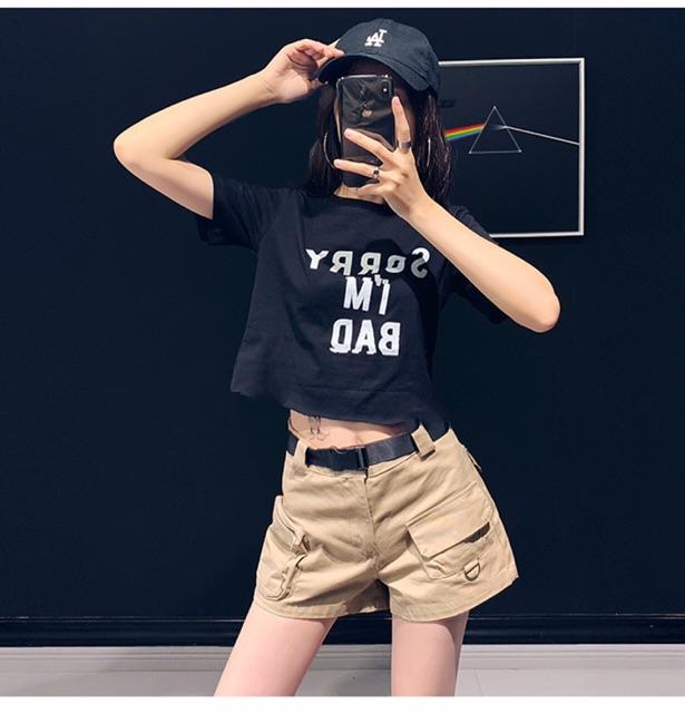 Áo thun tay ngắn croptop