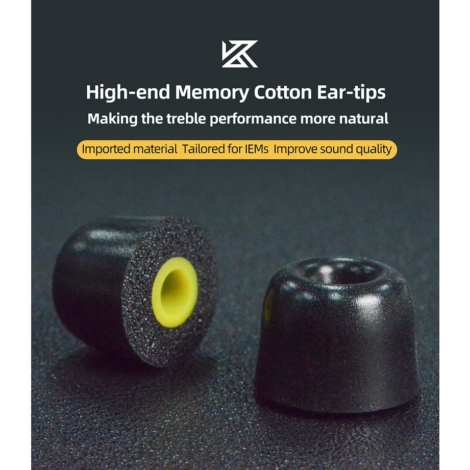 Bộ nút tai nghe KZ MEMORY FOAM hàng chính hãng | NEW MEMORY FOAM | Núm tai nghe KZ Thế Hệ Mới | Nút bọc tai nghe