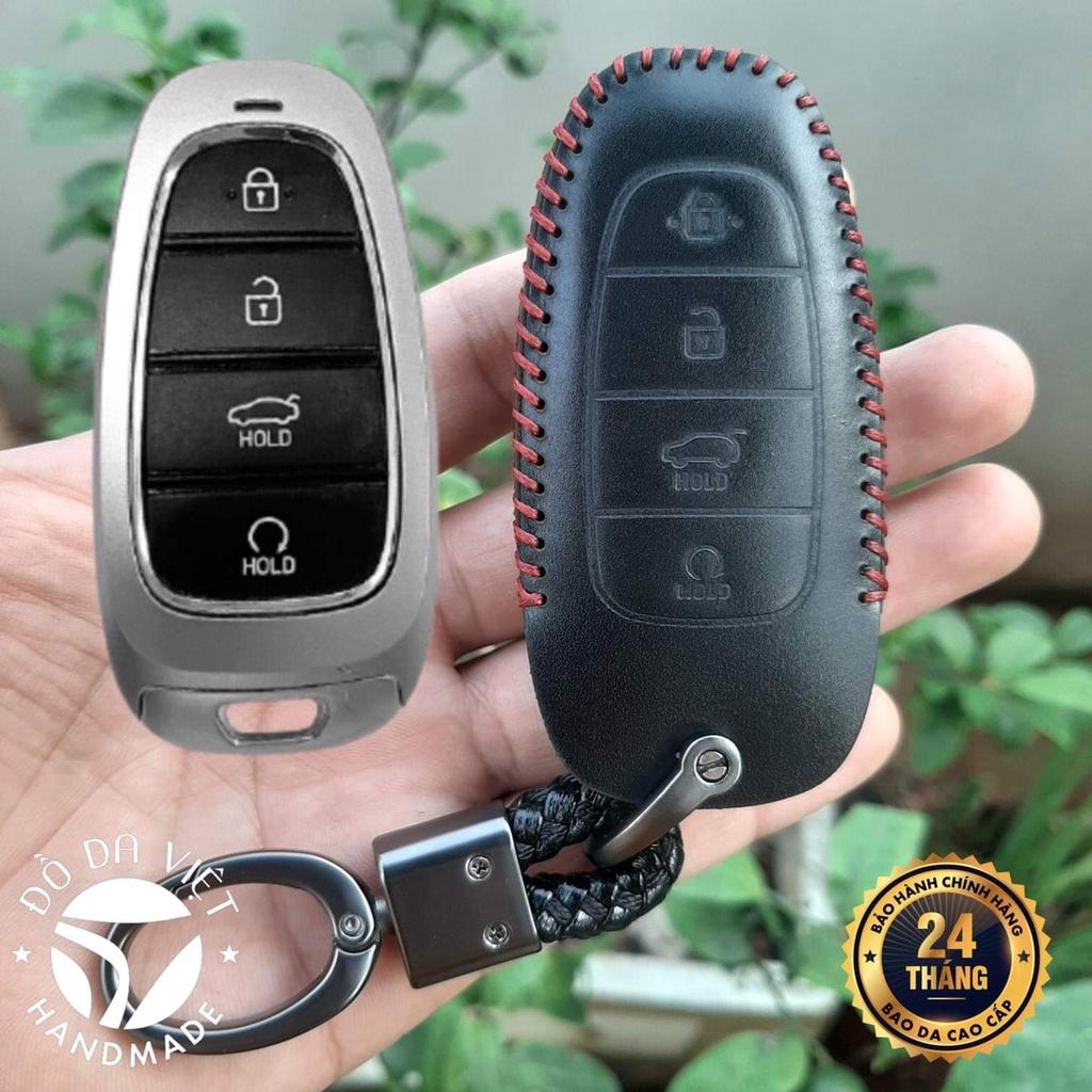 Bao da chìa khoá HYUNDAI SANTAFE , TUCSON . Da thật 100%, bảo hành 2 năm