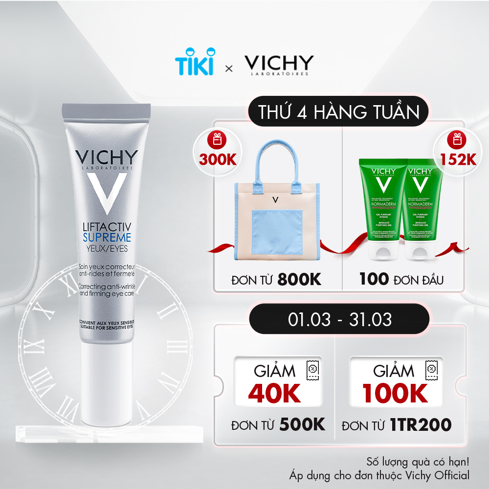 Kem Dưỡng Chống Nếp Nhăn Và Nâng Mí Mắt - Liftactiv Ds Eye Cream Vichy 15ml - 100498225