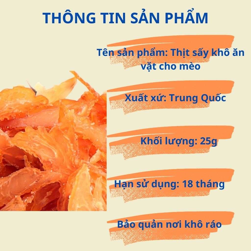 Bánh thưởng thịt xay ăn vặt WANPY cho mèo - gói 25,30g