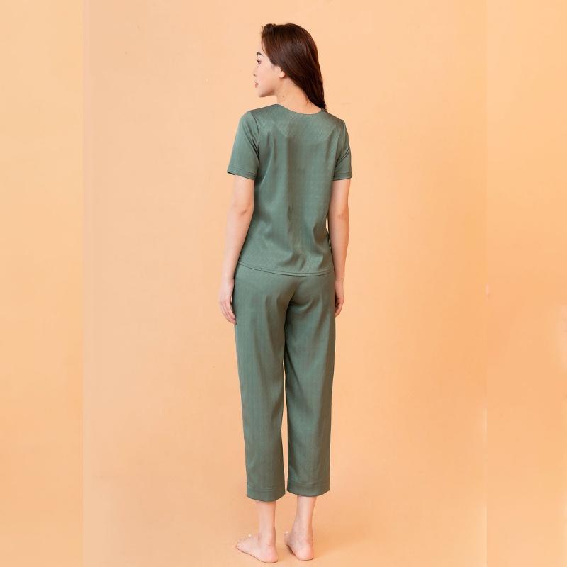 Pijma, Đồ ngủ mặc nhà ngắn tay nữ basic Freedy WBD1216