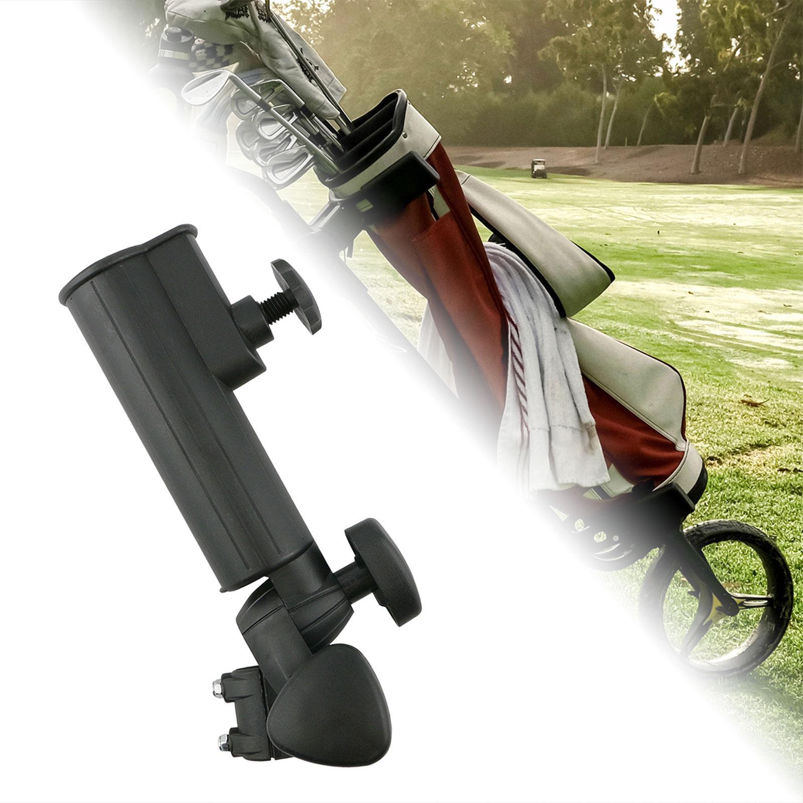 Golf Cart Umbrella Holder Clamp Mount, Umbrella Clip Mounting, Golf Push Cart Umbrella Holder Durable Adjustable Angle for Bike, Outdoor Sports